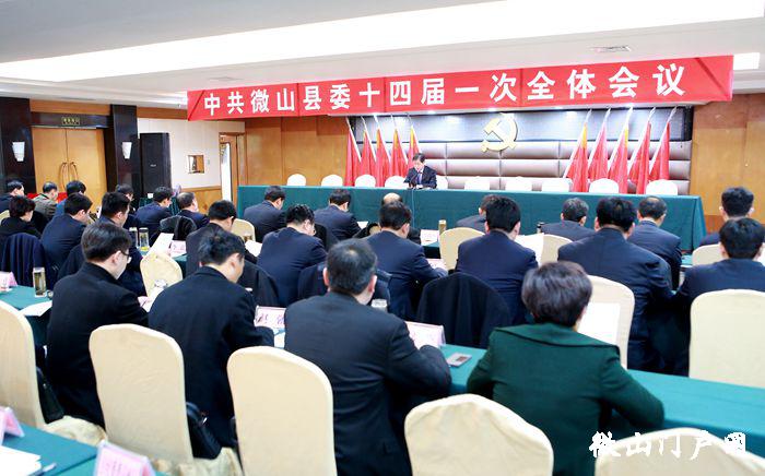 中共微山县委十四届一次全体会议举行